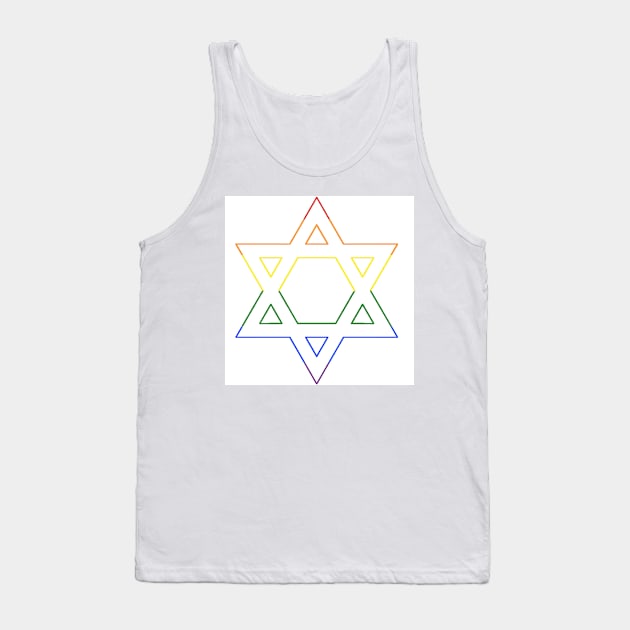 Pride Star of David Tank Top by ThePureAudacity